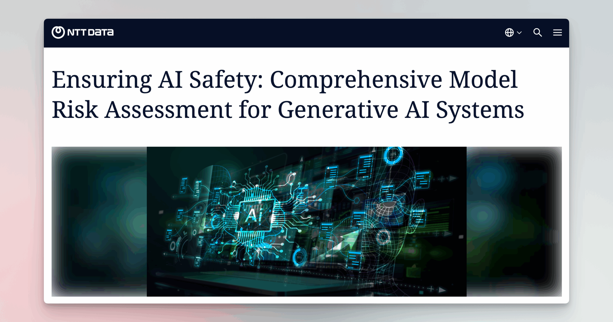 NTT DATA’s Generative AI Risk Assessment using Lens for LLMs - Citadel AI